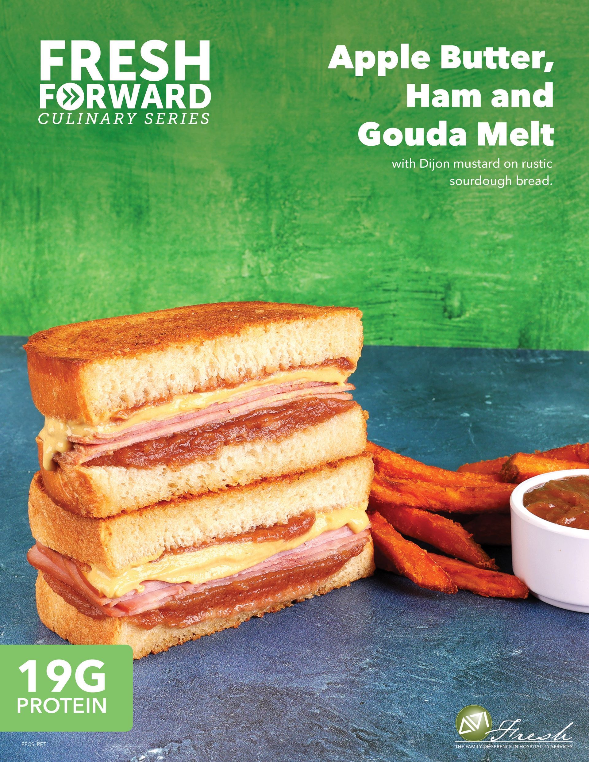 Apple Butter, Ham and Gouda Melt