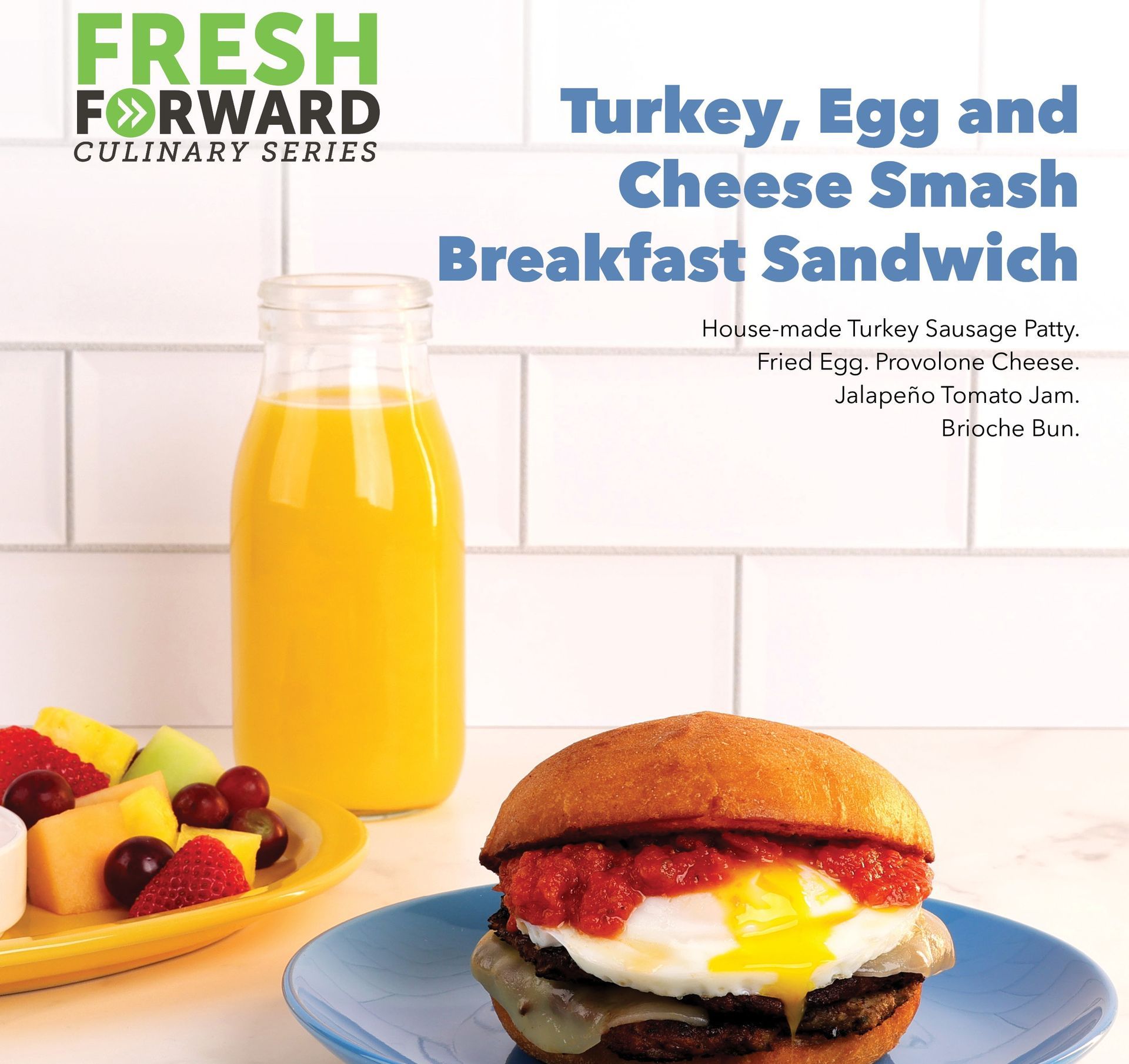Turkey, Egg and Cheese Breakfast Sandwich