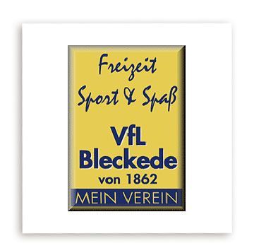 A yellow sign that says freizeit sport & spab vfl bleckede von 1862 mein verein