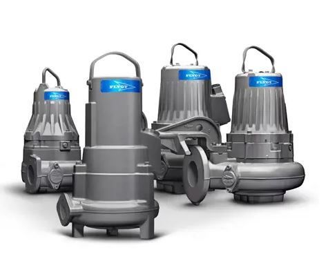 Range of Flygt submersible pumps for wastewater, stormwater, and mining applications.