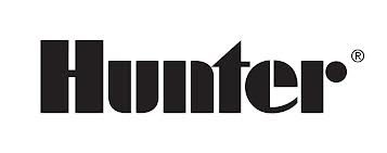A black and white logo for hunter on a white background.