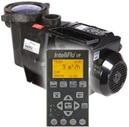 A swimming pool pump with a remote control attached to it.