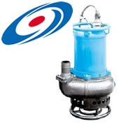 A picture of a submersible pump with a logo.