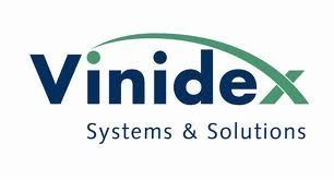The logo for vinidex systems and solutions is blue and green.