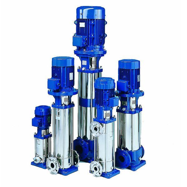 A group of water pumps are stacked on top of each other on a white background.