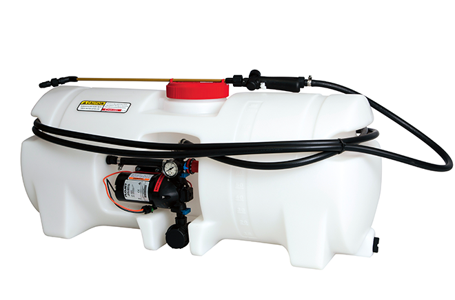 A white tank with a sprayer attached to it