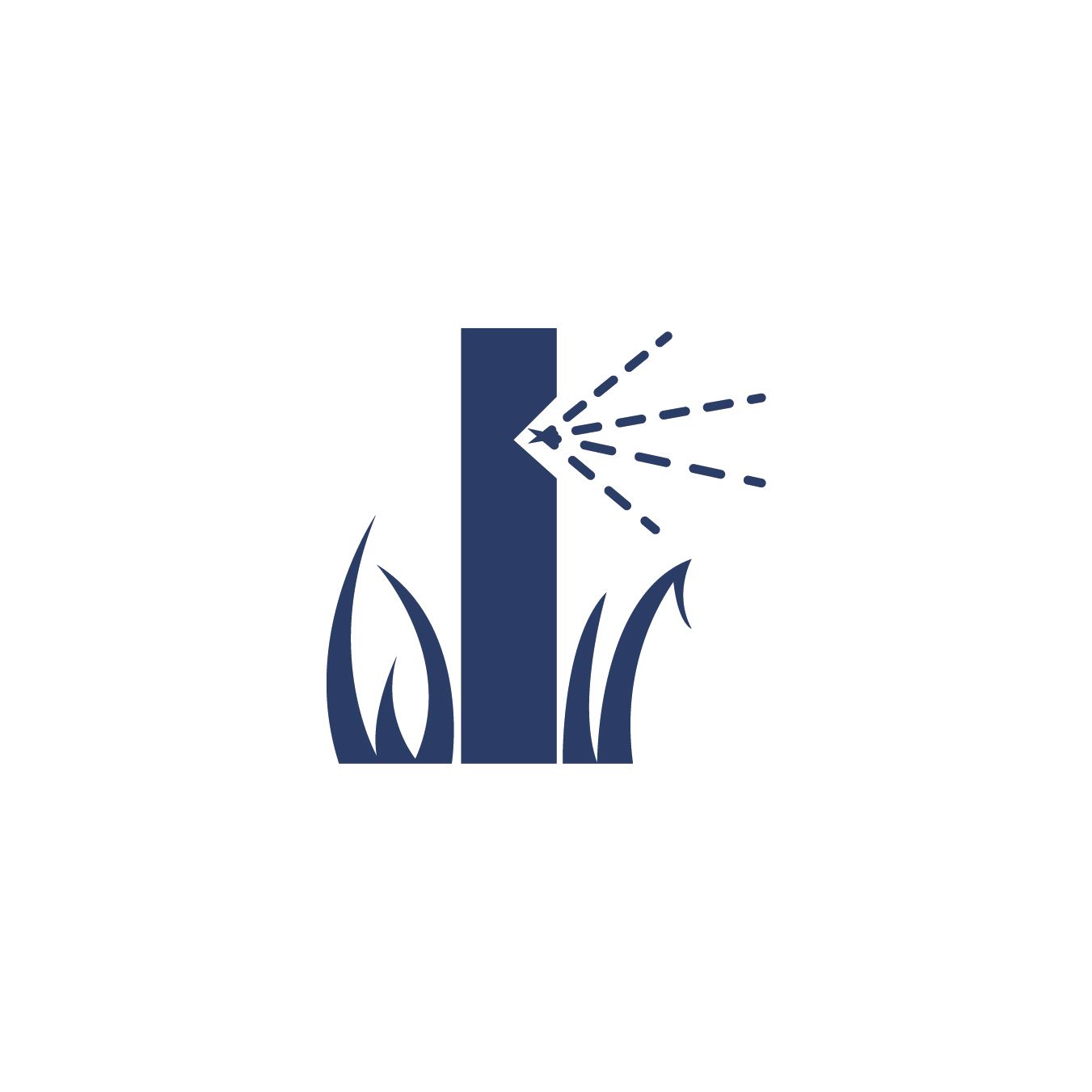 A spray bottle is spraying water on a piece of grass.