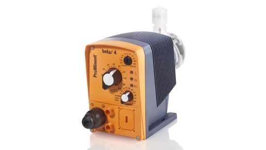 A close up of a pump on a white surface.