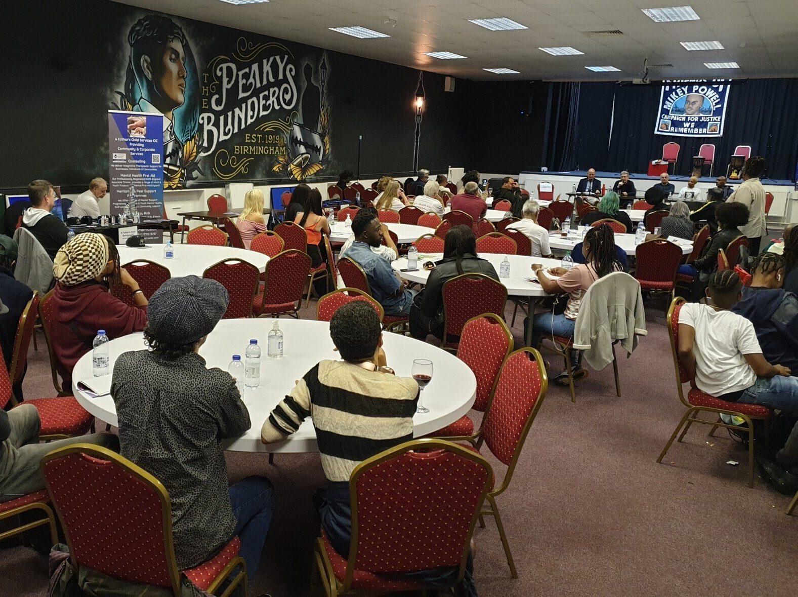 A packed audience