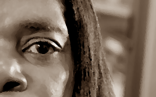 Woman looking ahead