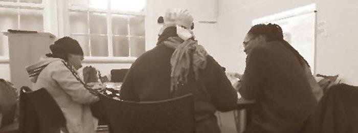 People in a training session