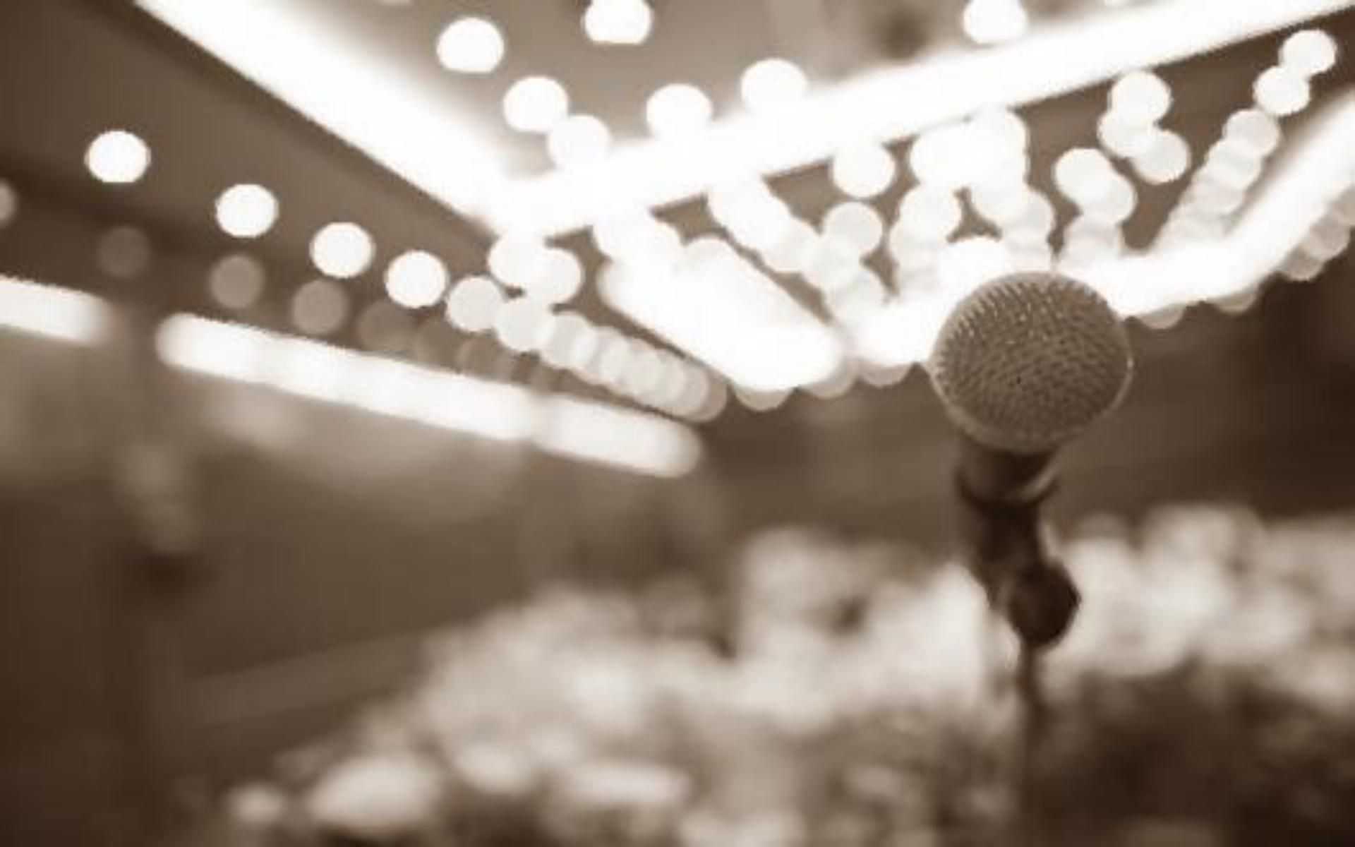 microphone on venue stage