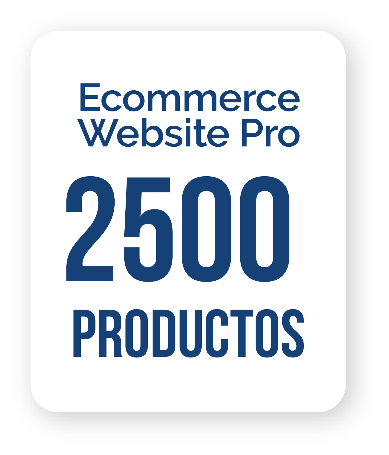 Una pegatina que dice sitio web de comercio electrónico pro 2500 productos