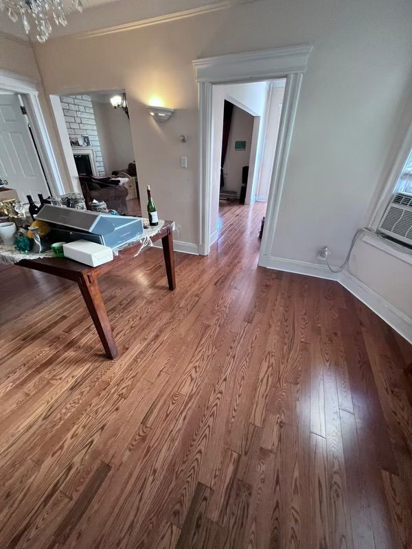 Prefinished Oak Flooring - Living Room Hardwood Flooring Installation Company