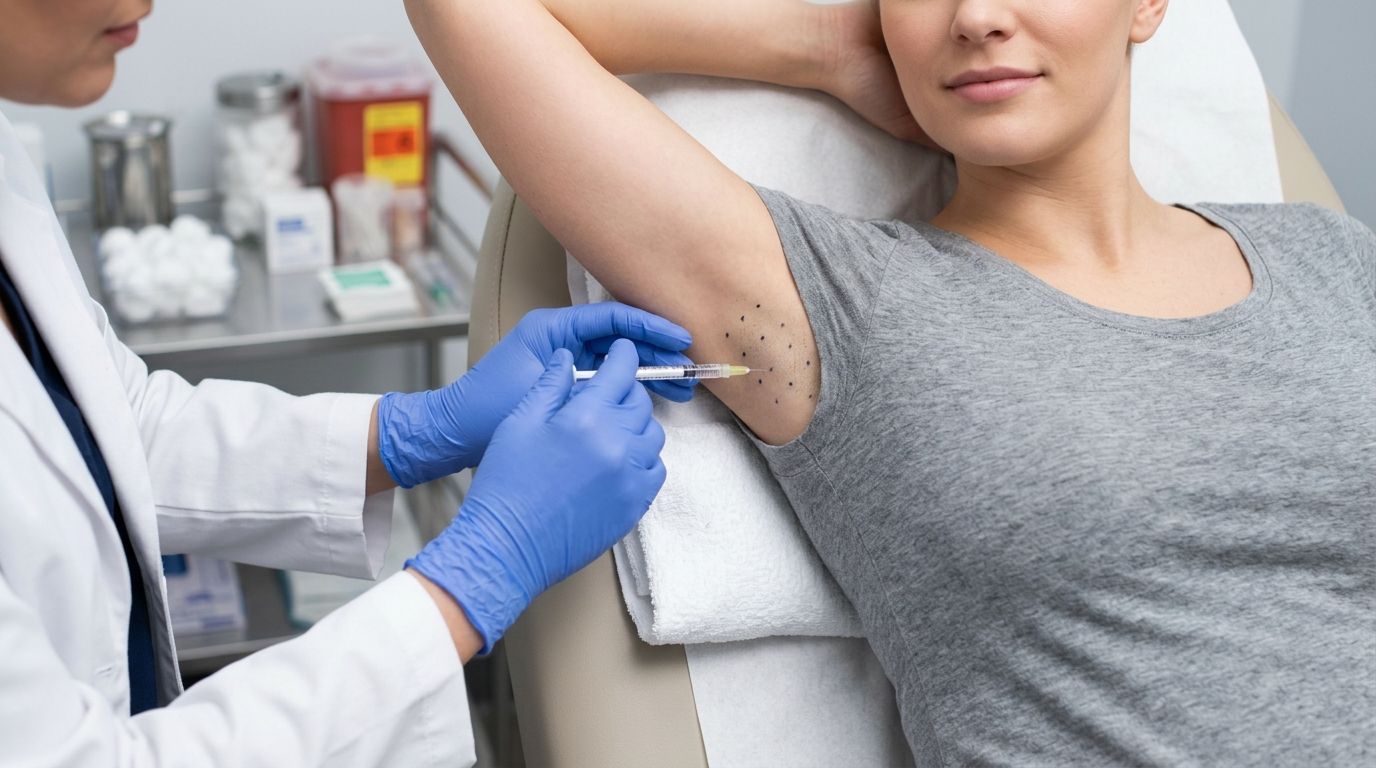 Botox injection for hperhydrosis or sweating