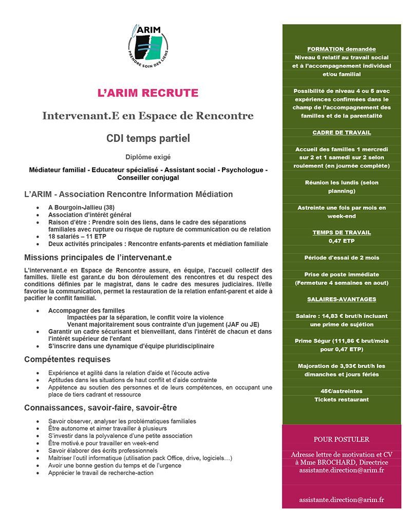 Offre d'emploi juillet 2026
