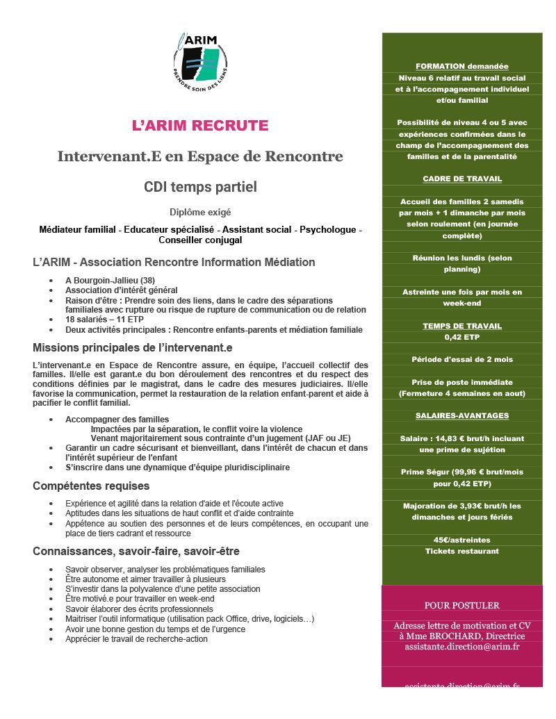Offre d'emploi 2 juillet 2026