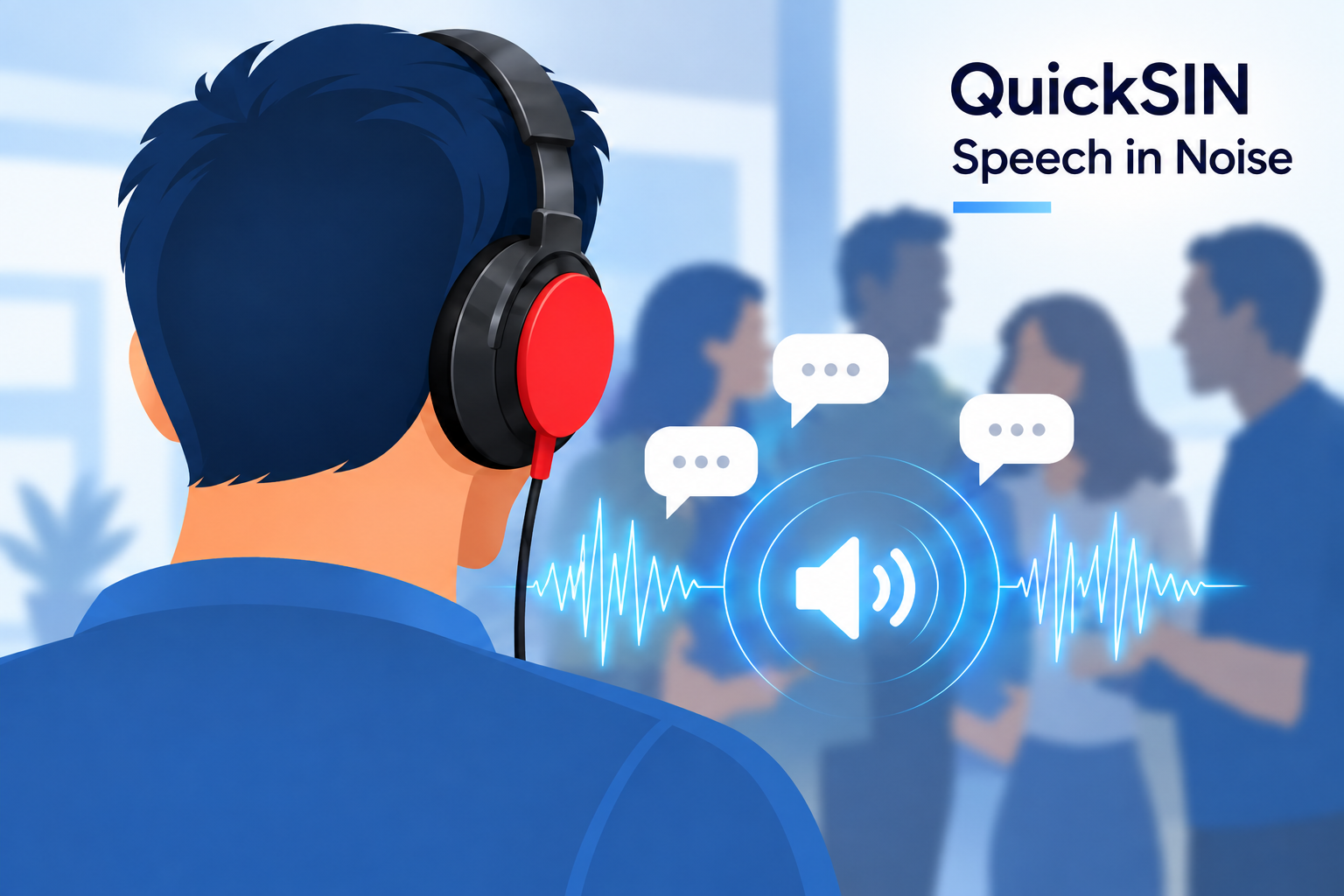 Illustration of the QuickSIN speech-in-noise test