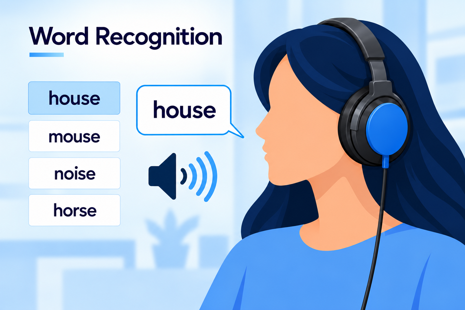 Illustration of word recognition testing