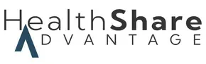 a logo for health share advantage is shown on a white background.