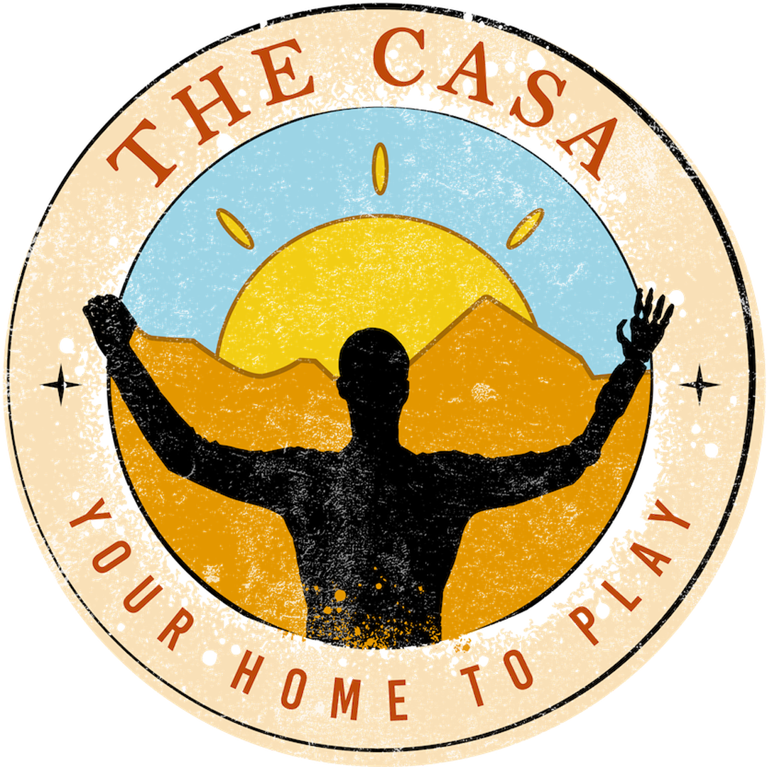 a logo for the casa your home to play