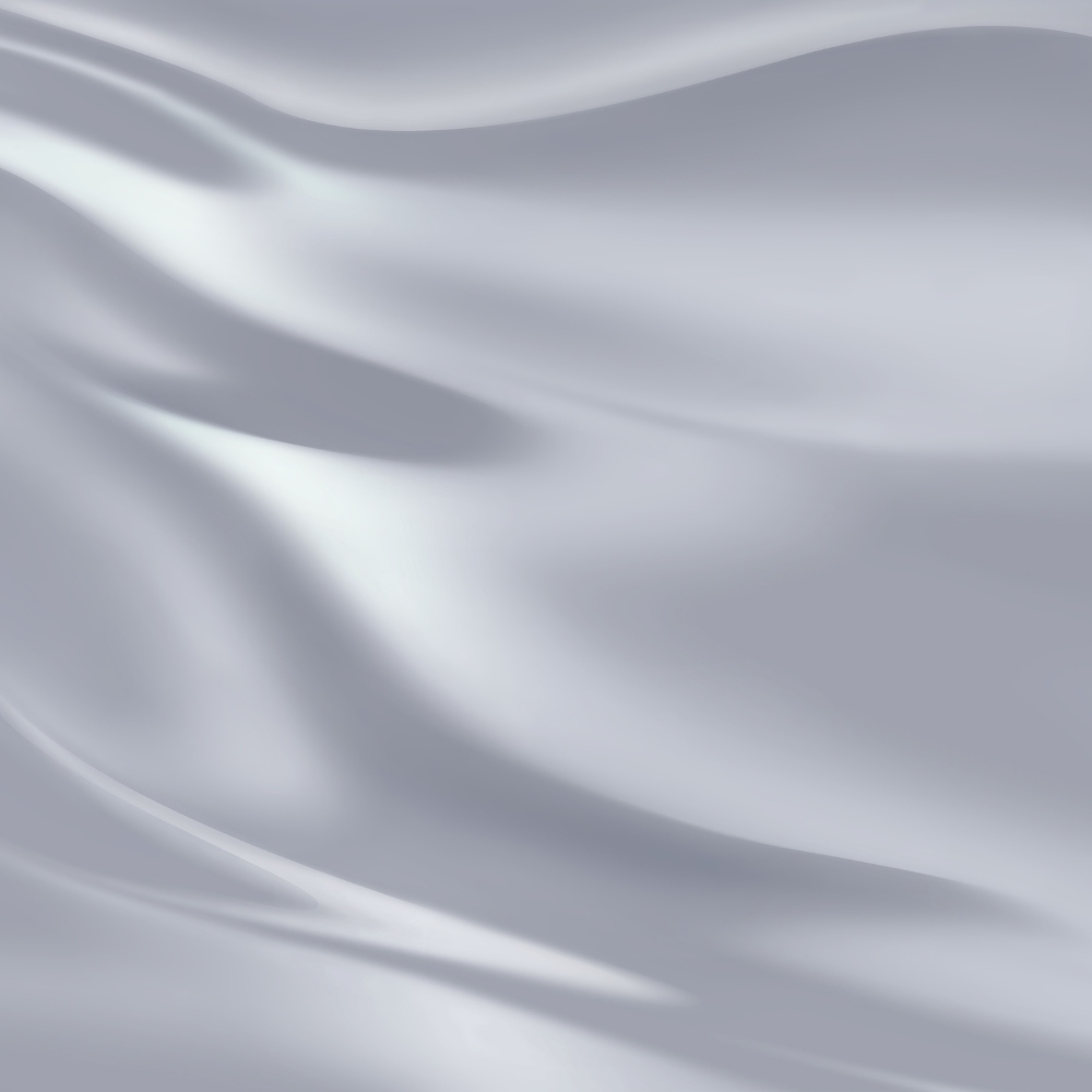 Silvery fabric draped with flowing curves and highlights.