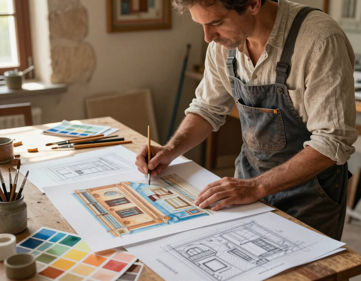 Progettazione decorazioni artistiche per facciate