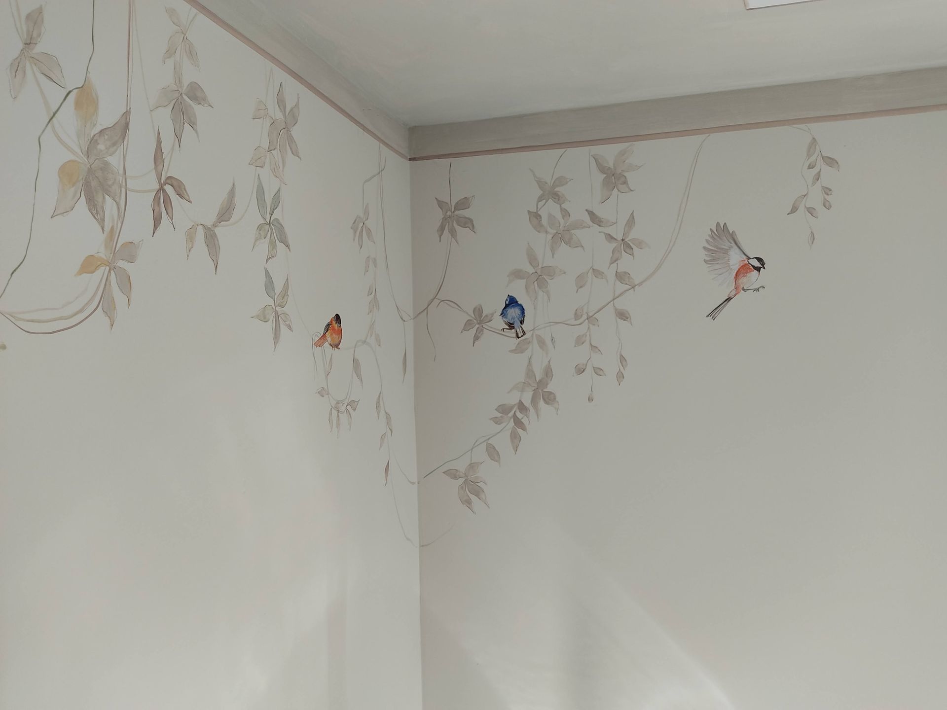 DECORAZIONE ARTISTICA INTERNI PARTICOLARI UCCELLINI