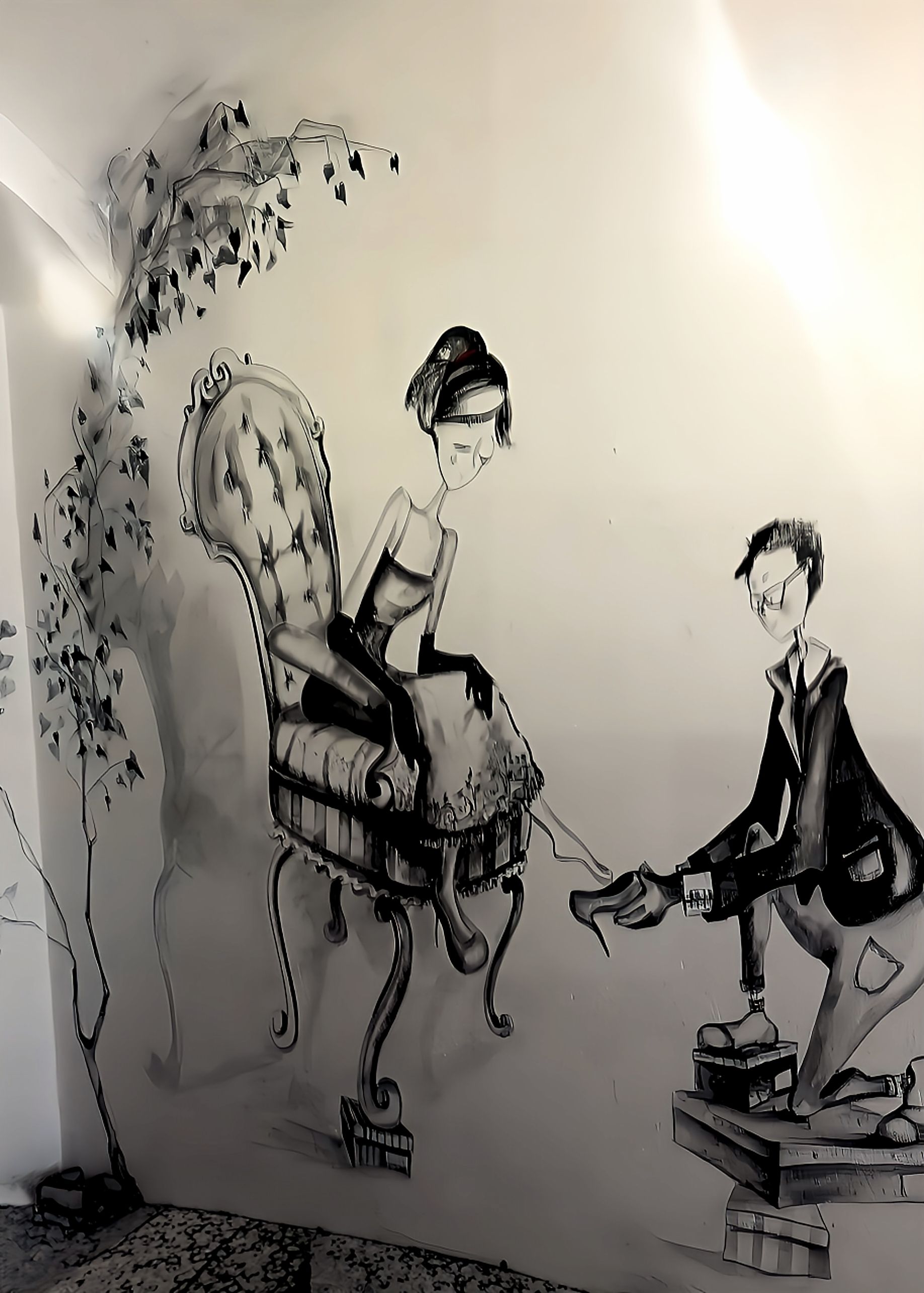 DECORAZIONE ARTISTICA INTERNI RESTYLING NEGOZIO