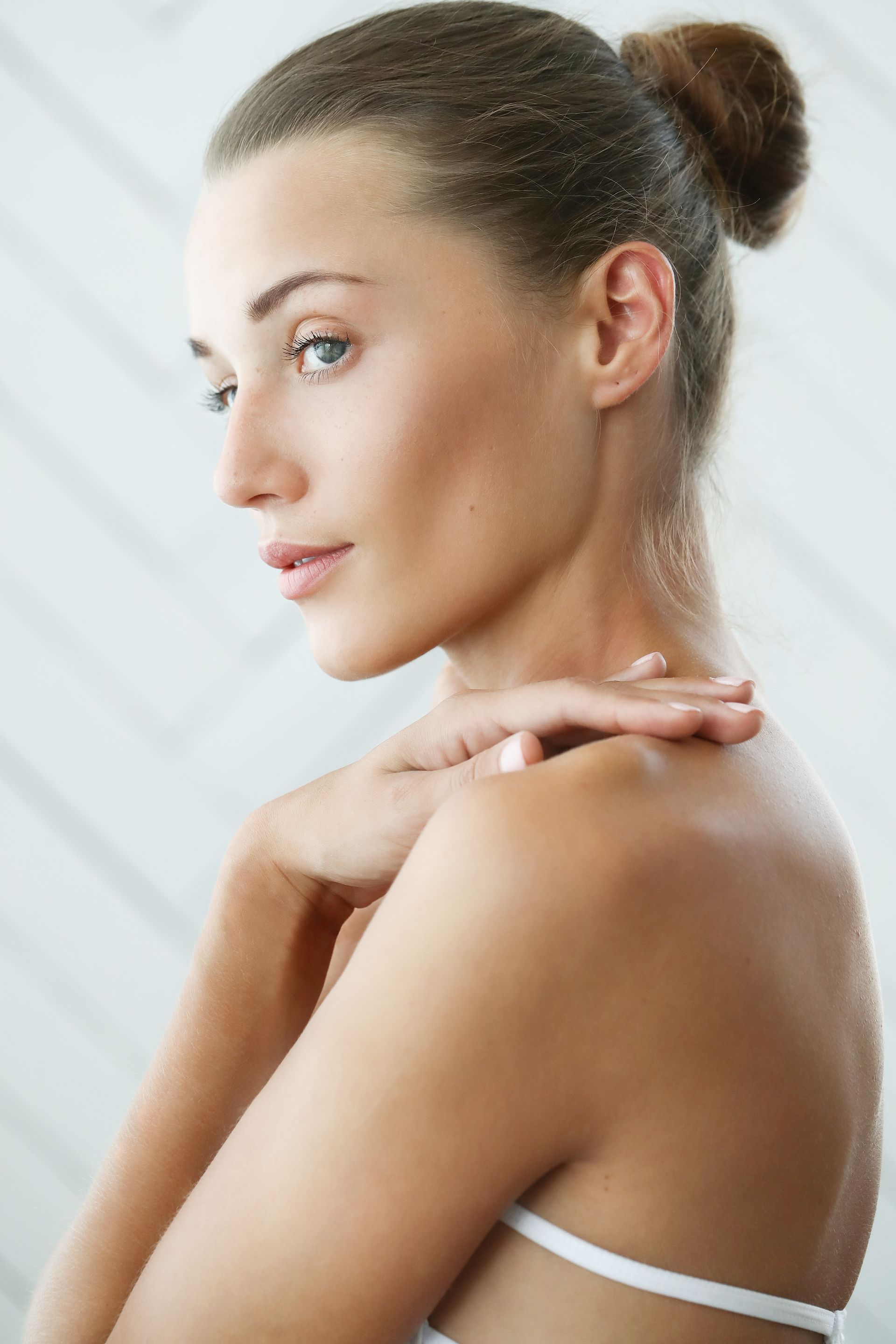 lovely girl with delicate skin