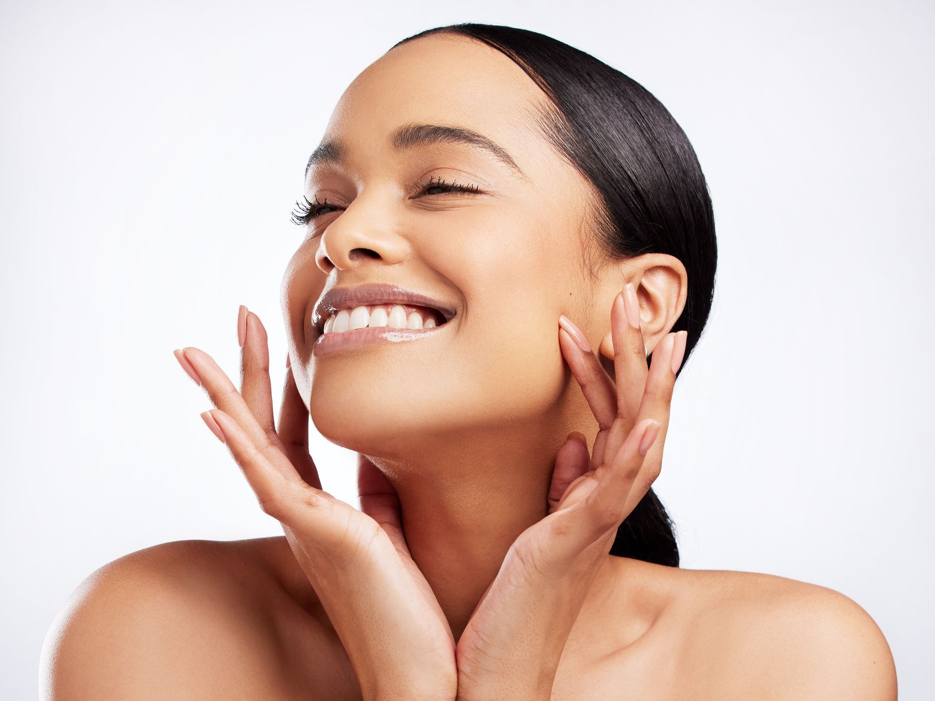 woman with clear skin
