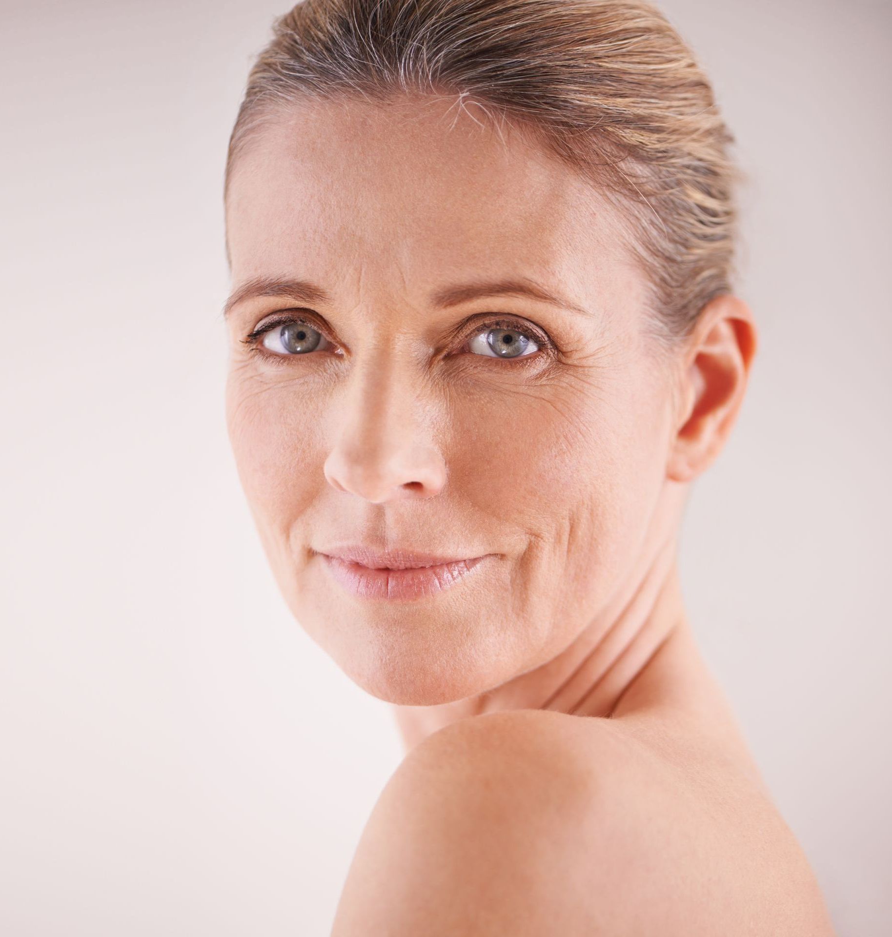 woman with lifted skin