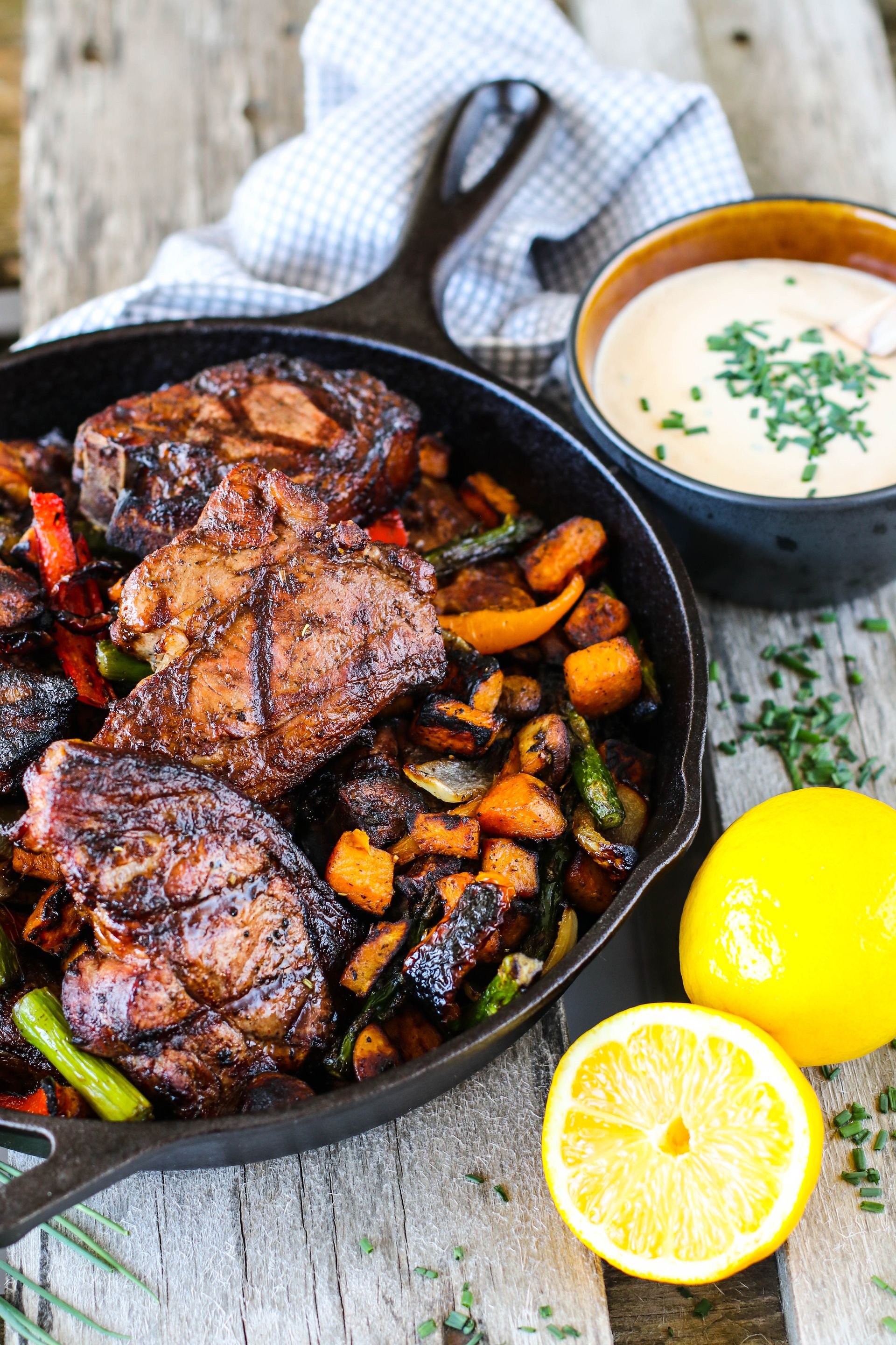 Lambakótilettur í Caj P