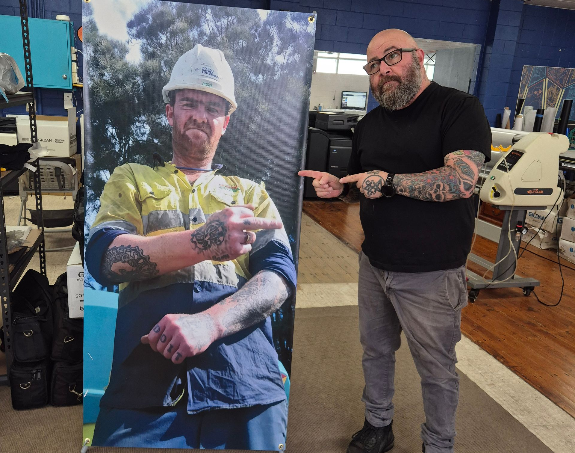 Two Rock Concert Posters on a Tiled Wall — Al's Custom Prints in Wyong, NSW