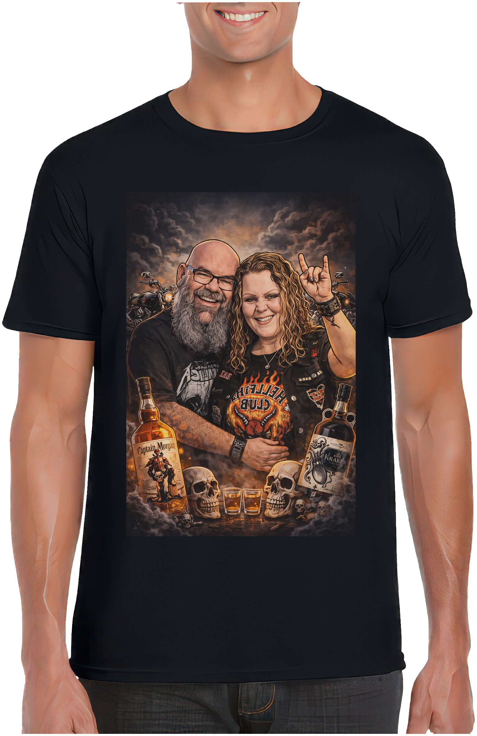Black Long-sleeve Graphic T-shirt — Al's Custom Prints in Wyong, NSW