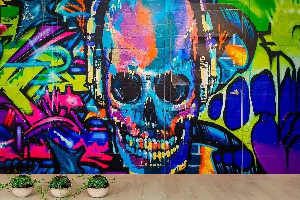 Colorful Neon-style Lion Portrait With Vivid Blue, Pink, Orange, and Yellow Accents — Al's Custom Prints in Wyong, NSW