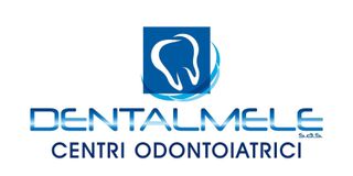 Logo DentalMele con icona del dente blu e testo &ldquo;CENTRI ODONTOIATRICI&rdquo;
