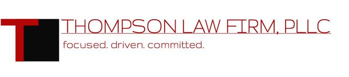 Logo for Thompson Law Firm, PLLC with a 
