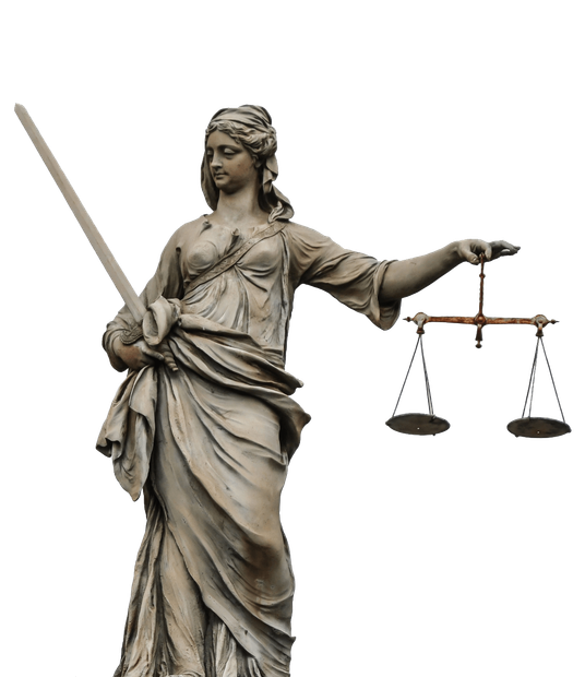 Statue of Lady Justice | Little Rock, AR | Thompson Law Firm, PLLC Statue of Lady Justice holding scales and sword, wearing a draped gown.