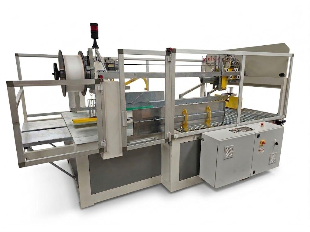 Impianto industriale con legatrice automatica