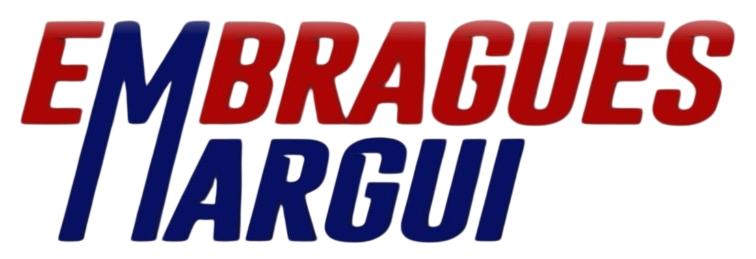 Logotipo de EMBRAGUES TARGUI en rojo y azul sobre fondo blanco.