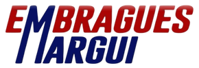 Logotipo de EMBRAGUES TARGUI en rojo y azul sobre fondo blanco.