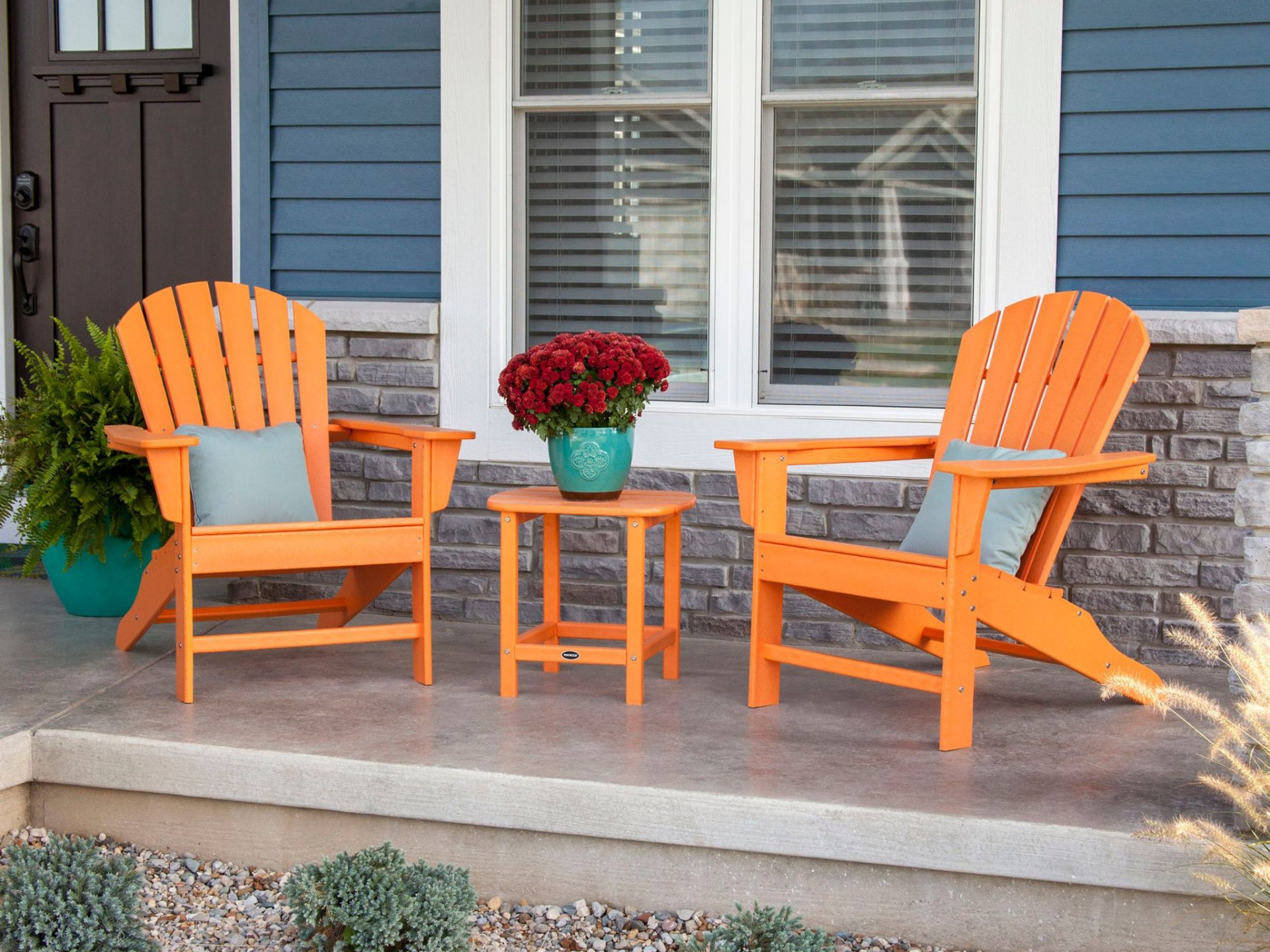 Polywood furniture store showcasing durable eco-friendly outdoor patio furniture.]