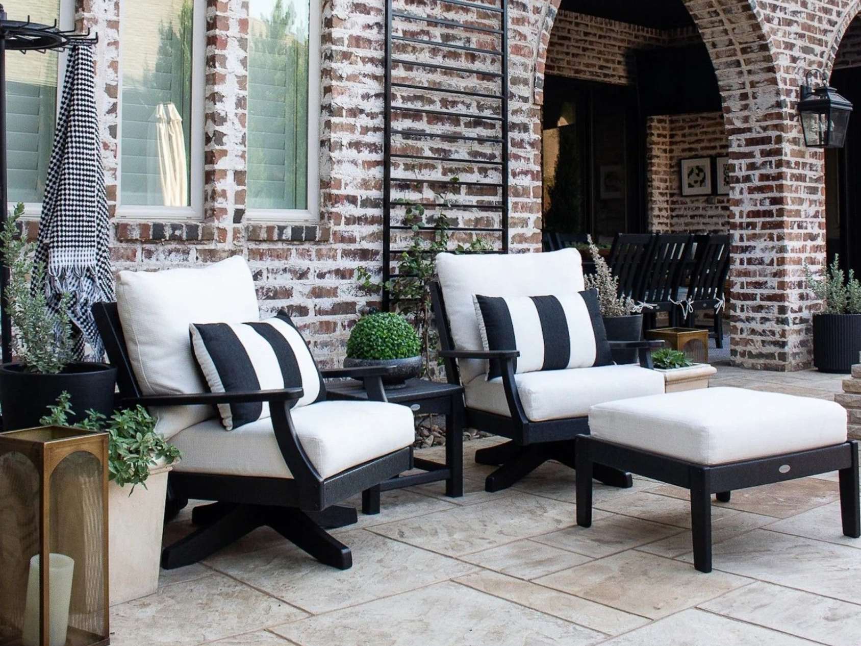 Polywood furniture store showcasing durable eco-friendly outdoor patio furniture.]