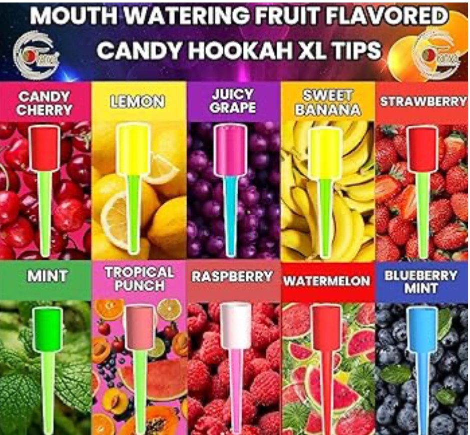 Mouth watering fruit flavored candy hookah xl tips