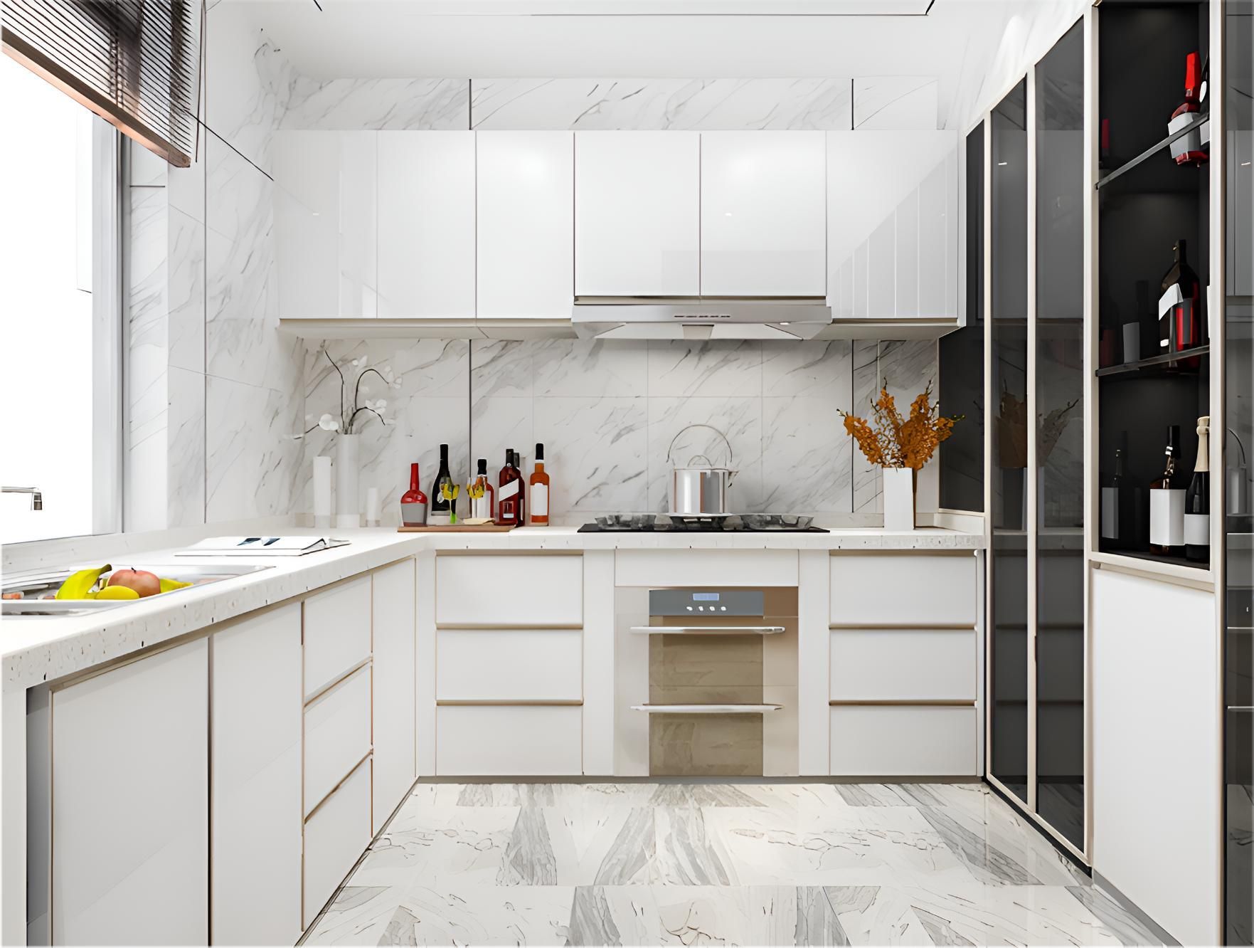 A Kitchen With White Cabinets And Stainless Steel Appliances — Ridgeline Building Co In Gerringong, NSW