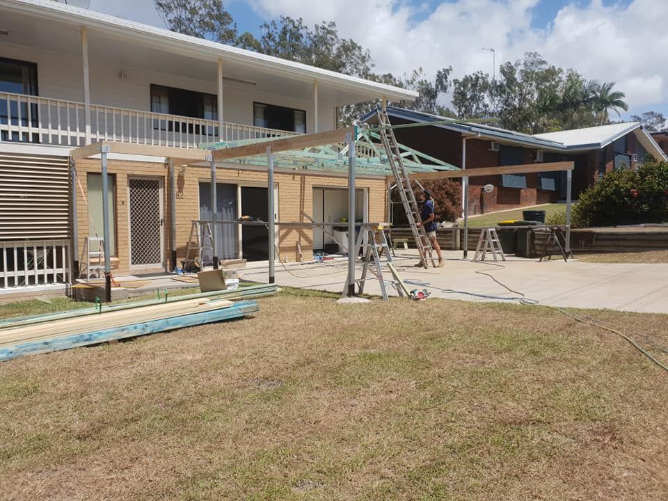 A Room Under Construction With a Lot of Wood and Tools — Bob Ryan's Home Improvements & Construction Pty Ltd in Beecher, QLD