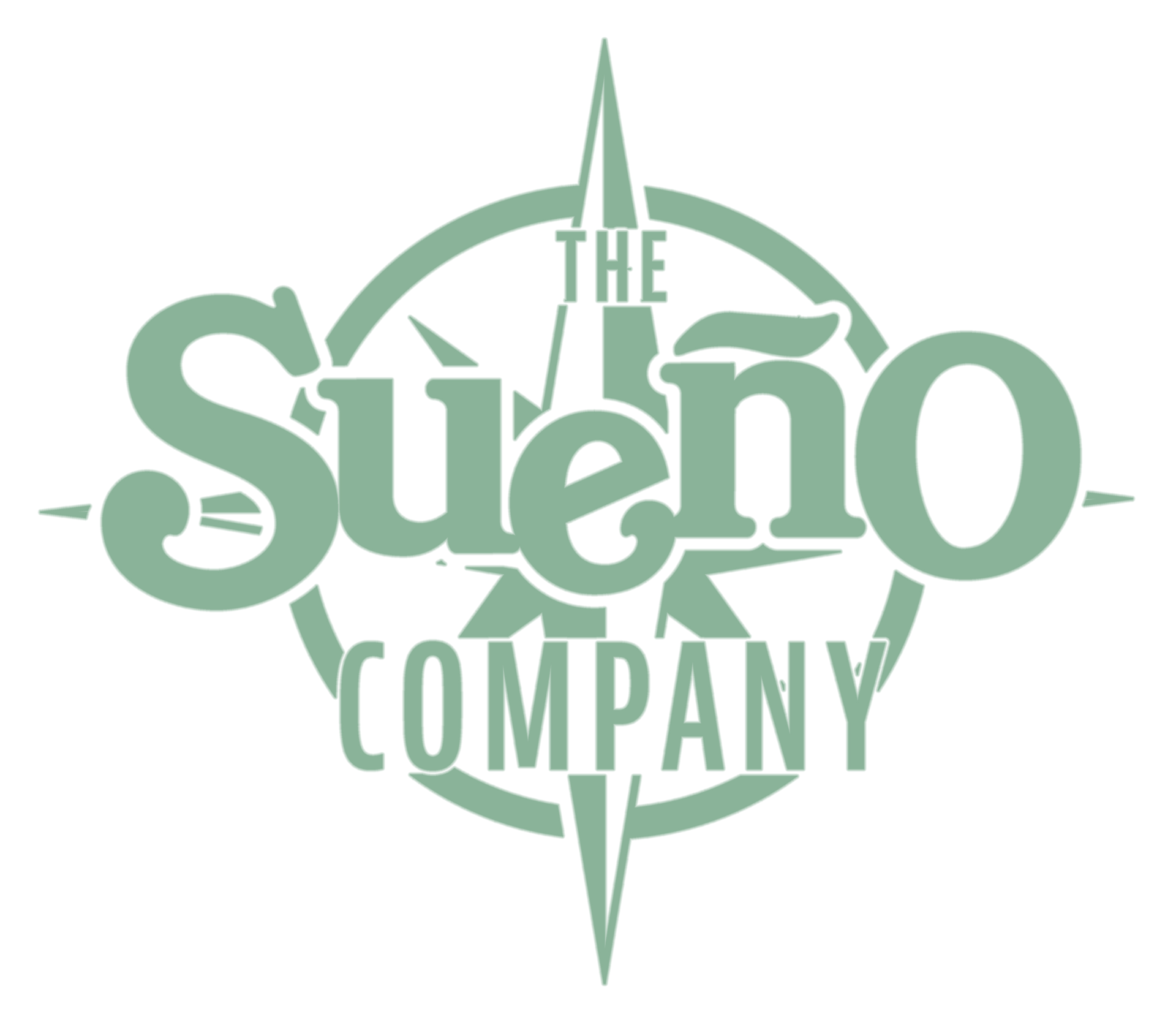 The logo for the sueño company is green and has a compass on it.