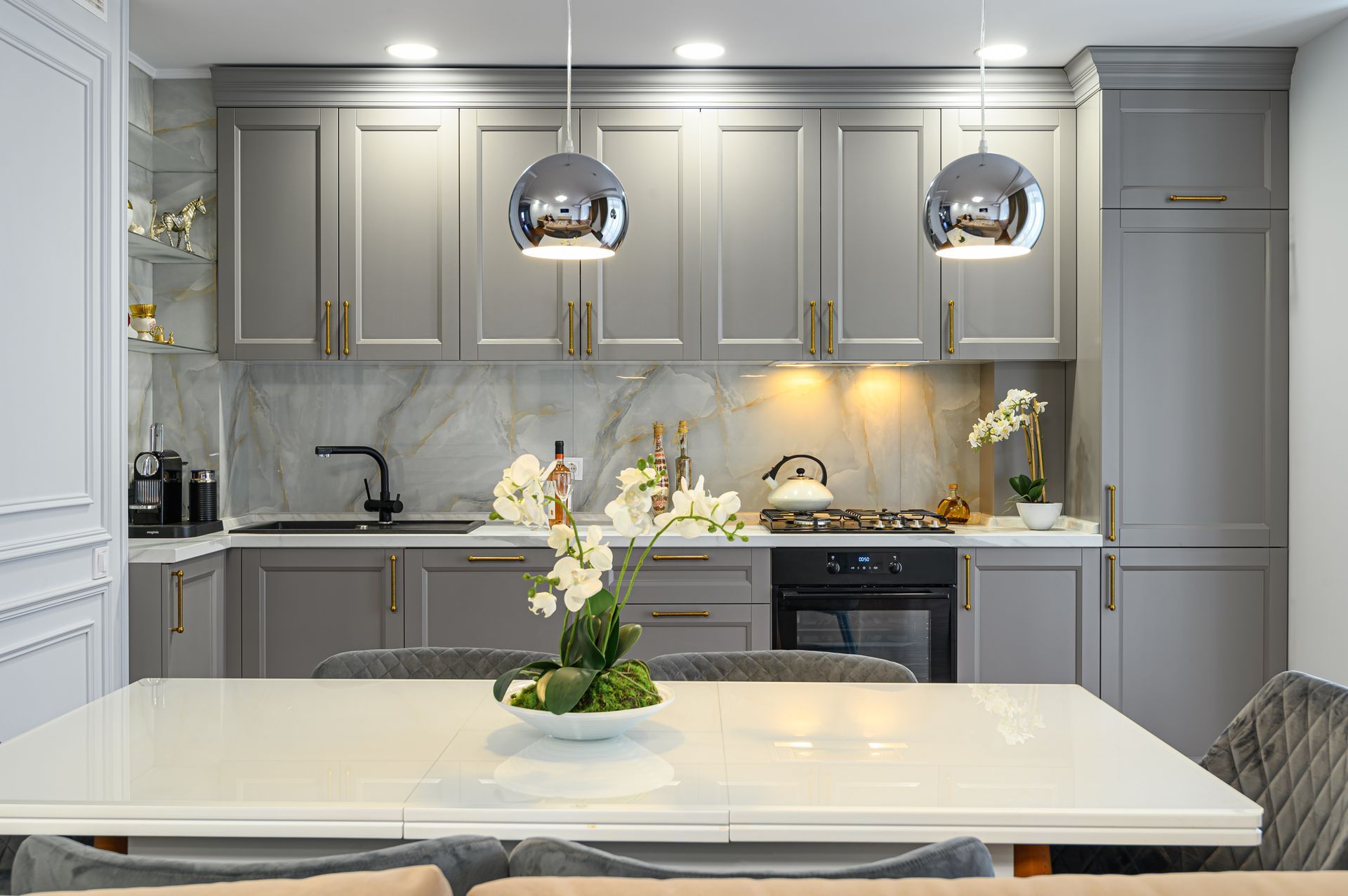 modern kitchen and dining