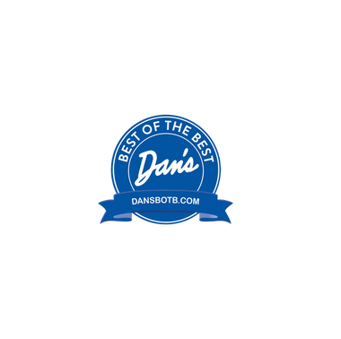 Blue circular Dan’s BoBs “Best of the Best” logo with ribbon and dansbobs.com text